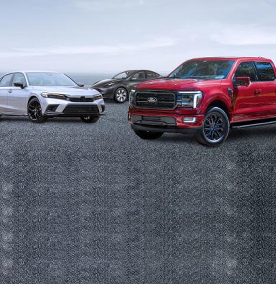 white and red cars